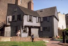 Boston National Historical Park with historical buildings and visitors