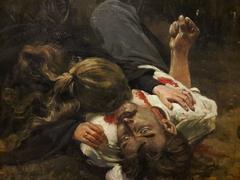 Execution of an insurgent detail from historic painting by Piotrowski