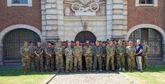 Military personnel collaborating during Joint Air-Ground Integration Training in Lille, France