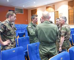 Soldiers participating in Joint Air-Ground Integration Center training at Rapid Reaction Corps-France headquarters in Lille