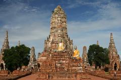 Wat Chai Watthanaram temple ruins in Ayutthaya Historical Park, Thailand