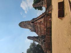 Grand prang central and two surrounding smaller prangs at Wat Chai Watthanaram temple