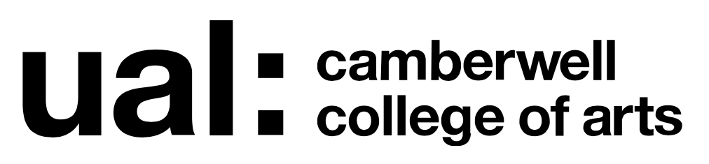 Camberwell College of Arts logo with stylized triangular shapes in varied colors
