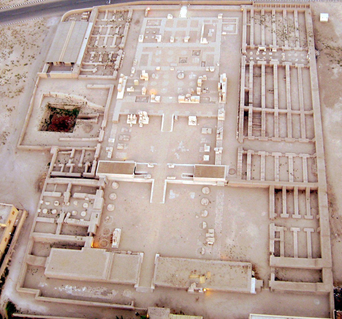 Aerial view of Merenptah's Mortuary Temple on the West Bank of the Nile in Luxor, Egypt