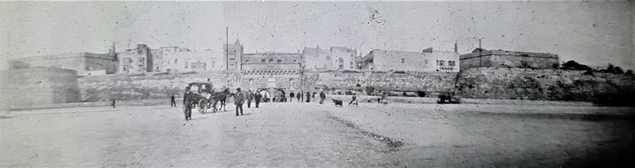 Entrance of King's Gate in Valletta with historical architecture