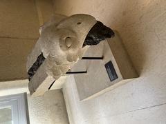 Gargoyle spitting lead, memorial from the fire at Notre-Dame de Reims Cathedral on September 19, 1914