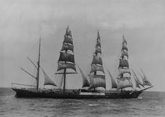 The barque Moshulu fully rigged with square sails