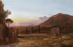 The Ruins of Hadrian’s Villa near Tivoli painting by Andrew Wilson