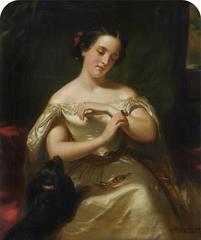 Portrait of Daniel Macnee holding a bracelet, painted in 19th century