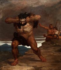 Painting of Cain showing remorse and degradation by David Scott
