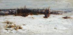 Painting Untrodden Snow by Edward Arthur Walton depicting snowy landscape with a path