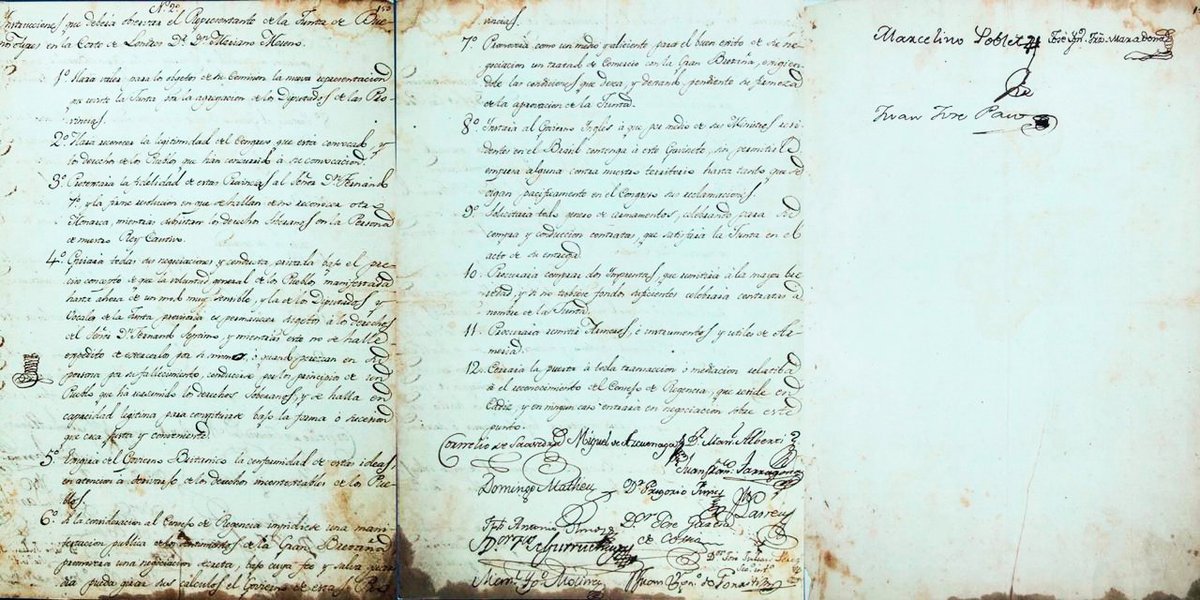Historical document titled Instrucciones que deberá observar el representante a la Junta de Buenos Aires en la Corte de Londres by Dr. Mariano Moreno in 1810
