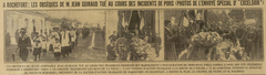 Funeral procession of Jean Guiraud with members of the Camelots du Roi in Rochefort on October 31, 1928