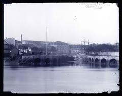 Historic commercial port of Rochefort with ships and waterfront buildings