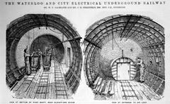 Removal of spoil during tunnelling of the Waterloo & City Railway