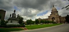 Texas State Capitol building in Austin with clear blue sky