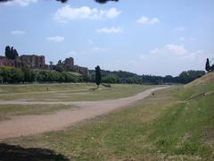 Aerial view of the Circus Maximus in Rome