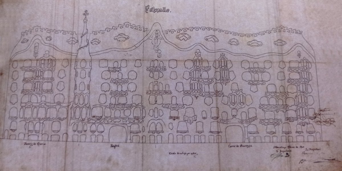 Elevational view of Casa Milà designed by Antoni Gaudí in 1906