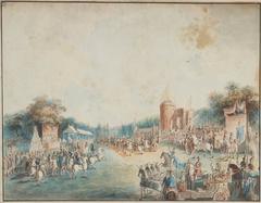 Intriguing enchanted forest carousel at Drottningholm, 1785, detailed artwork by Martin Rudolf Heland