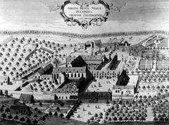 The Cambre Abbey complex in Brussels as depicted in an early 17th century engraving
