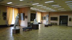 Museum in Yerevan city with modern architectural design and clear blue sky