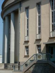 Exterior view of Staatstheater Saarbrücken building with classical architecture