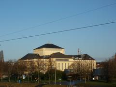 Facade of Staatstheater Saarbrücken theater building