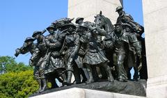 National War Memorial with central arch and sculptures