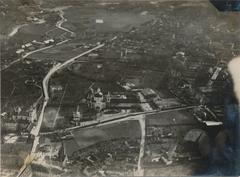 Aerial view of Vilnia street Subač and alley Rosy in 1917