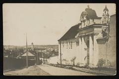 Historic view of Vilnia street Vialikaja Rosa with Vizytcki Monastery