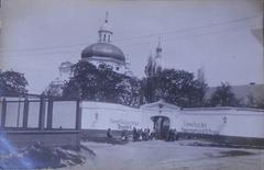 Vilnia street Vialikaja Rosa with Vizitsky monastery under Moscow reconstruction in 1916-1918