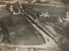 Aerial photo of Vilnia, Rosy Lane, monastery landmark in 1917
