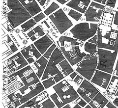 Piazza Farnese in Rome from Giambattista Nolli's New Plan of Rome 1748