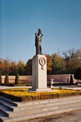 Monument to Jacinto Benavente bronze statue in Retiro Park Madrid