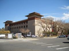 University of Texas at El Paso Library building with Bhutanese Dzong architecture style