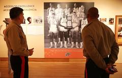 Major General Juan G. Ayala visiting Centennial Museum at University of Texas at El Paso