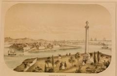 View of Quarantine Harbour featuring Ponsonby's Column and Fort Manoel