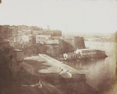 Historic view of Marsa Muscetto Harbour in Malta from 1846 by Calvert Jones