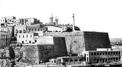 Ponsonby's column on St Andrew's bastion in Valletta before 1864