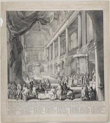 Reception of knights of the Order of the Holy Spirit in the chapel of Versailles during the grand promotion ceremony on June 3, 1724