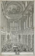 Wedding ceremony of Louis Dauphin of France and Marie-Thérèse Infanta of Spain in the Chapel of the Palace of Versailles on February 23, 1745
