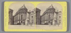 Exterior view of the chapel at the Palace of Versailles showing facade and church sculpture details