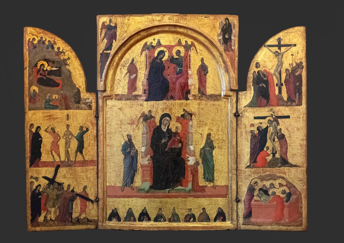 Madonna with Child Enthroned by Duccio di Boninsegna, 1311-1313