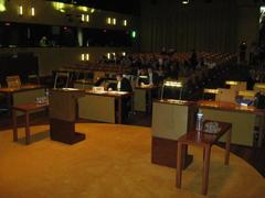 Grand Chamber of the Ancien Palais building of the Court of Justice of the European Union in Kirchberg Luxembourg City
