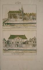 Historical map of Zuid-Holland, Leiden from 1730 by Andries Schoemaker
