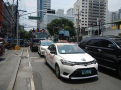 Roxas Boulevard and United Nations Avenue intersection in Ermita, Manila with Carlos P. Romulo Monument near M. H. del Pilar Street