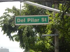 M. H. del Pilar Street at United Nations Avenue corner Roxas Boulevard with Carlos P. Romulo Monument in Ermita, Manila