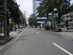 Street view of M. H. del Pilar Street, Ermita, Manila showing United Nations Avenue corner Roxas Boulevard with Carlos P. Romulo Monument