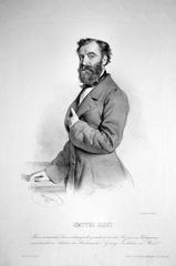 Portrait of Matteo Salvi, Italian composer and former director of the Vienna Court Opera, lithograph by Josef Kriehuber, 1859