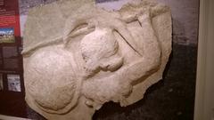 Plaster cast artwork by Emilie Haspels displayed at the Allard Pierson Museum